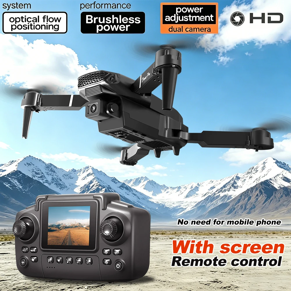 ZNLYRION 2.4Ghz S101 RC Drone with HD Dual Camera Altitude Hold Path Planning Flight 3-Speed Adjustable Foldable Drone Toy