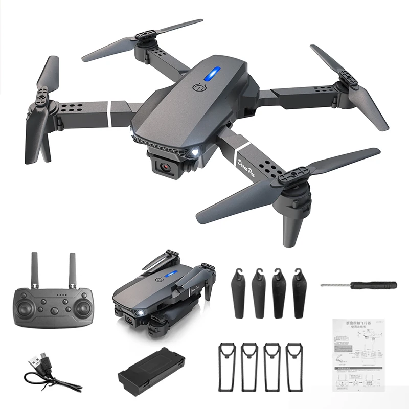 ZNLYRION 4K Dual Camera FPV Drone E88 Pro 15Mins Flight Time Foldable Quadcopter with Altitude Hold Headless Mode One-Key Takeoff/Landing