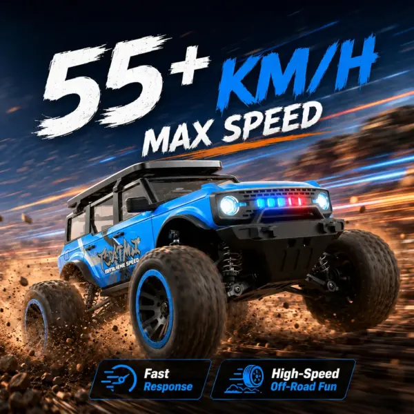 ZNLYRION RC Monster Truck SG201MAX PRO 4WD Brushless 1:20 Scale 55KM/H 2.4G Remote Control Off-Road Car with LED Lights for Boys and Adults