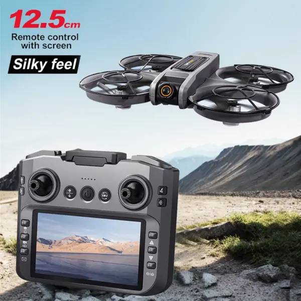 ZNLYRION S156 RC Drone with Screen Remote Control, Brushless Motor, 360° Full Protection, Optical Flow Positioning, and 720P Camera