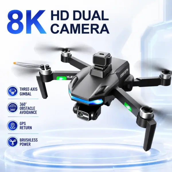 ZNLYRION S135 EIS PRO GPS Drone 8K HD Dual Camera 3-Axis Gimbal 360° Obstacle Avoidance Brushless Motor 5G FPV RC Quadcopter