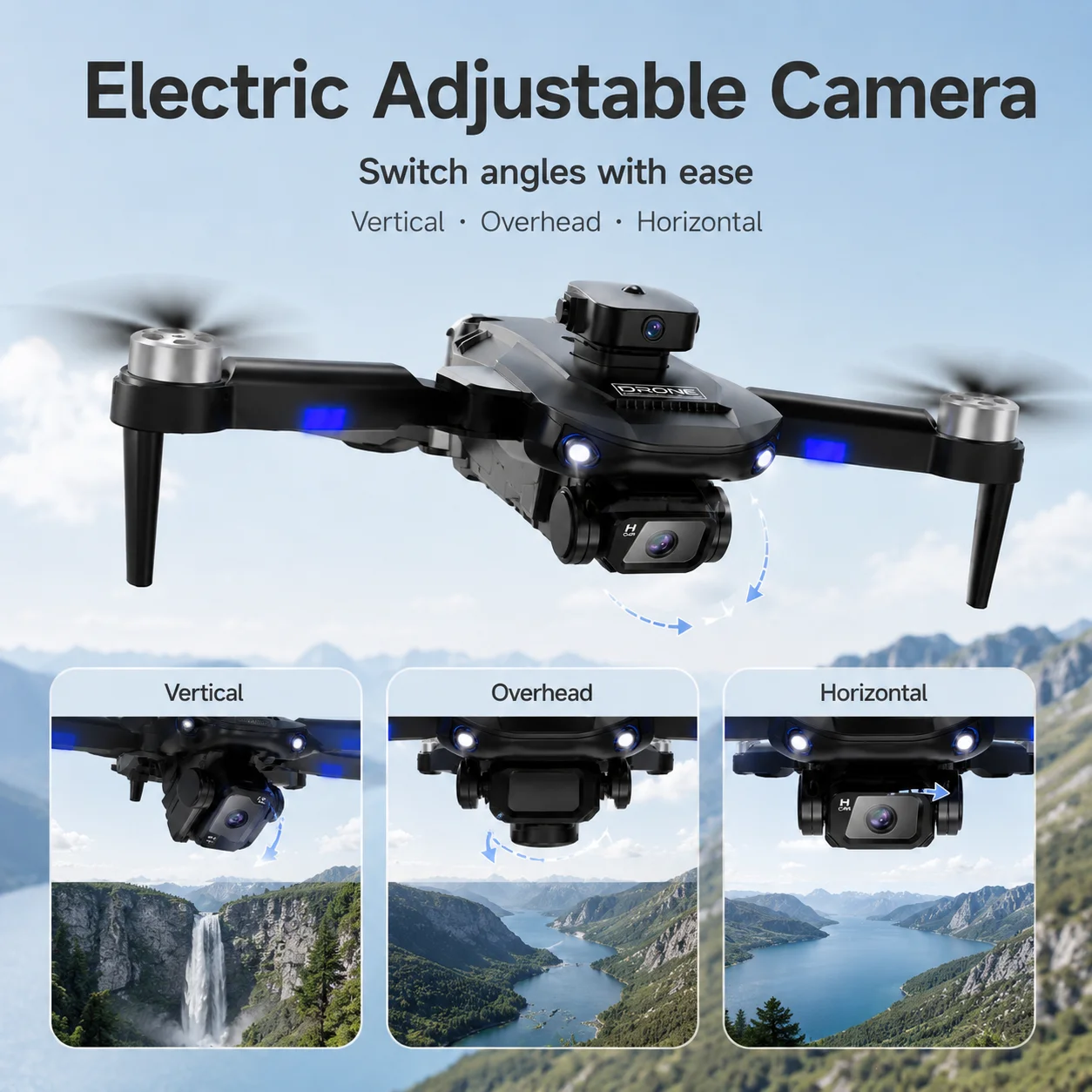 ZNLYRION 4K Dual Camera Brushless Drone F196 360° Obstacle Avoidance Optical Flow Positioning 20Mins Flight Time WIFI FPV RC Quadcopter