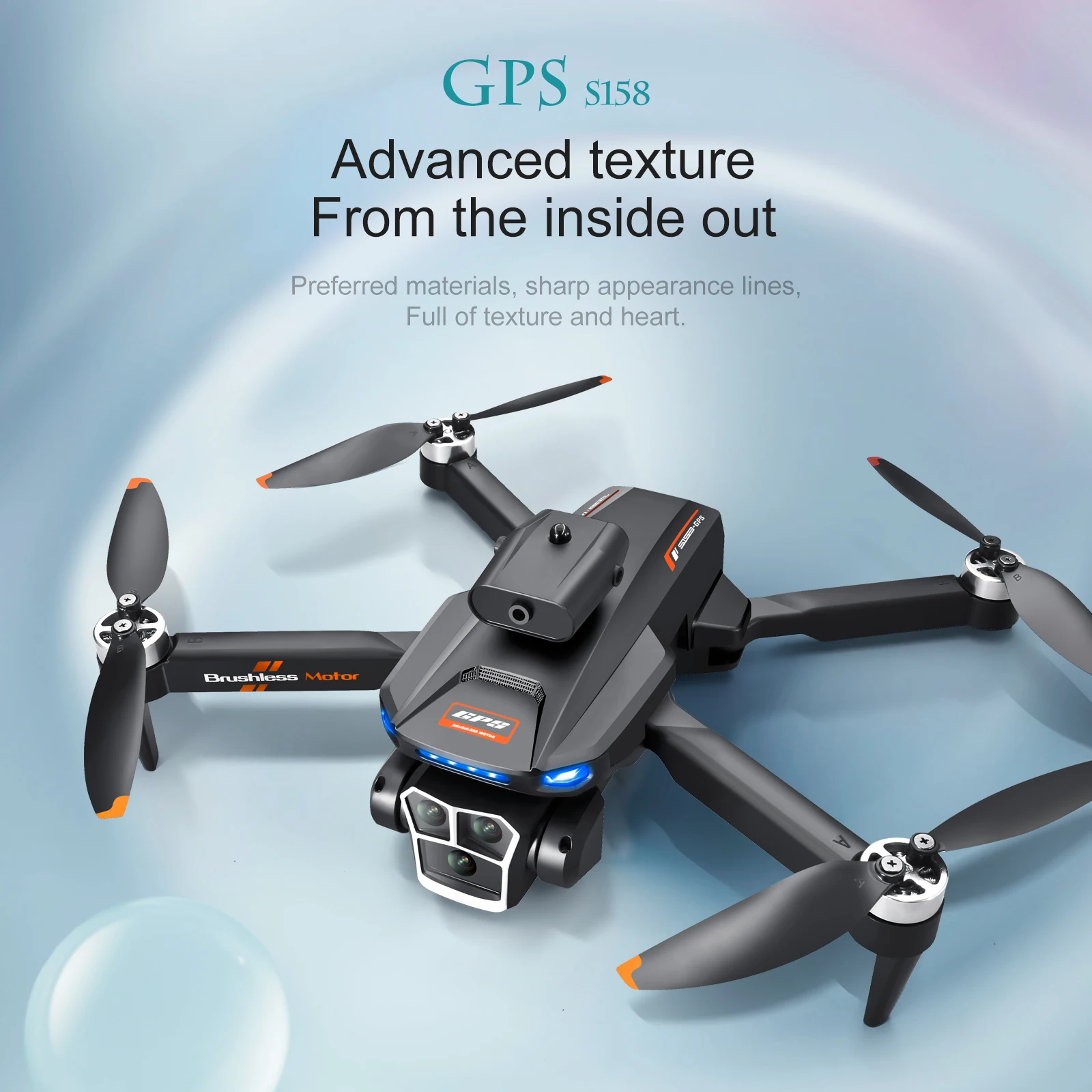 S158 GPS Drone with Triple Camera, 360° Obstacle Avoidance, Brushless Motor, 5G Image Transmission, and Auto Return Home