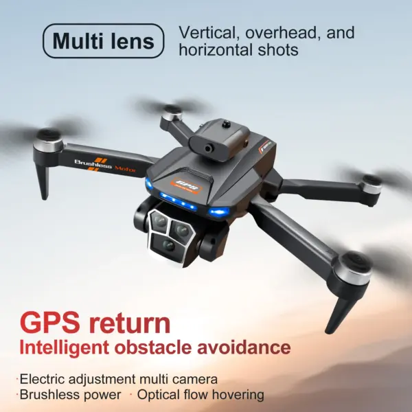 S158 GPS Drone with Triple Camera, 360° Obstacle Avoidance, Brushless Motor, 5G Image Transmission, and Auto Return Home
