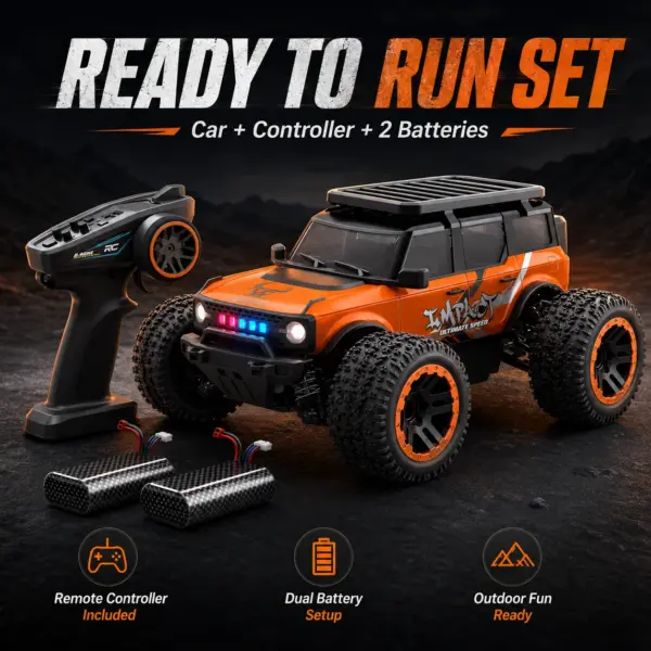 ZNLYRION RC Toy Monster Truck SG201MAX PRO 4WD Brushless 55KM/H 2.4G Remote Control Off-Road Car with LED Lights for Boys and Adults
