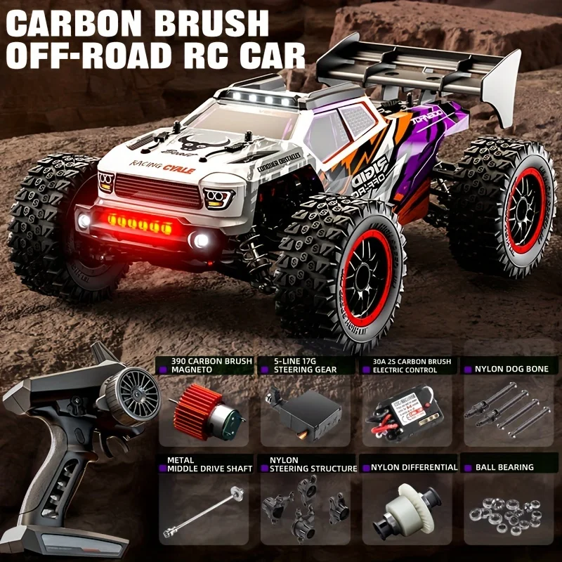 ZNLYRION RC Monster Truck 1:12 Scale 4WD Brushless Max 80KM/H 35A ESC Metal Drive Shaft Independent Suspension All Terrain RC Off-Road Racing Vehicle