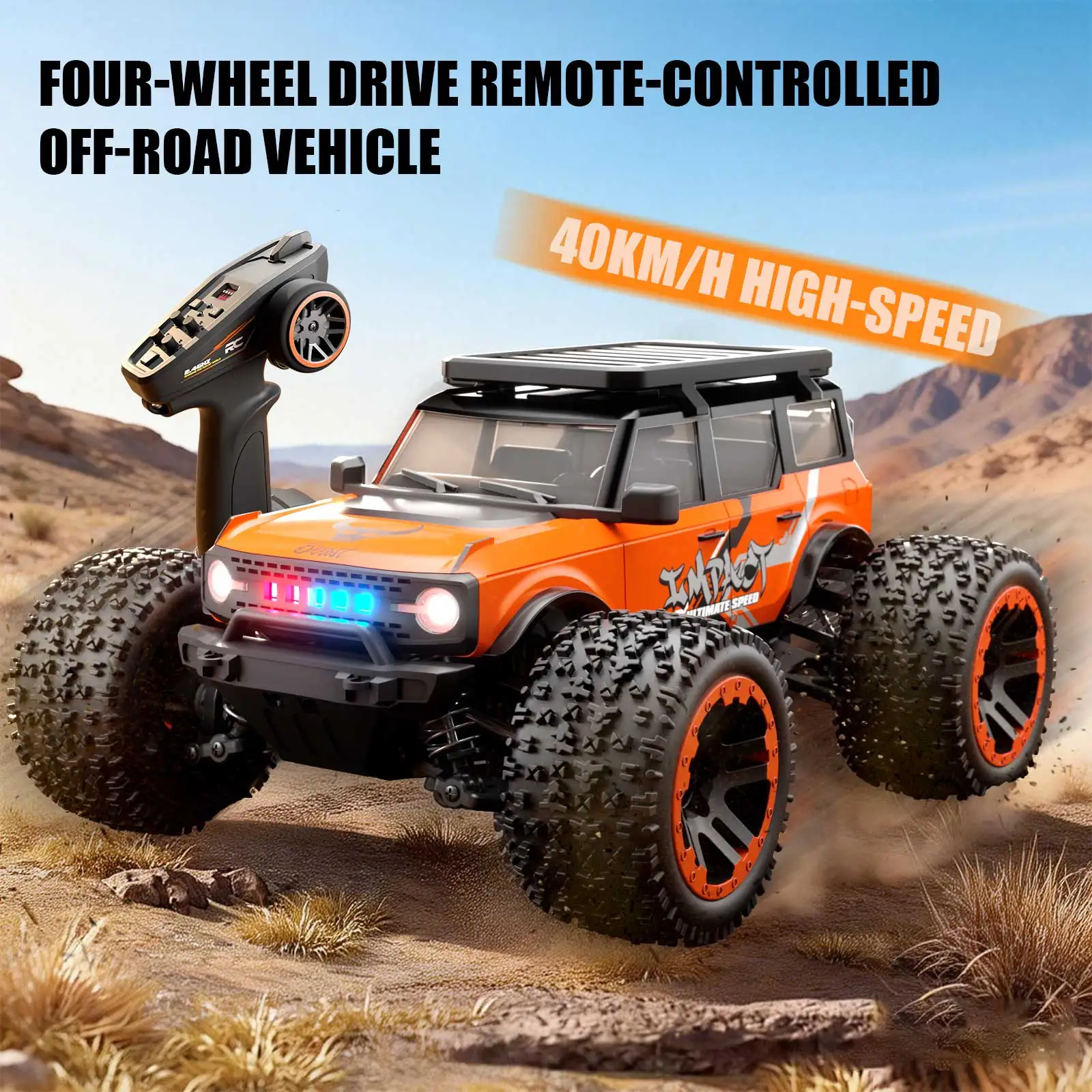 ZNLYRION Off-Road Car RC Toy Monster Truck SG201MAX PRO 4WD Brushless 55KM/H 2.4G Remote Control with LED Lights for Boys and Adults