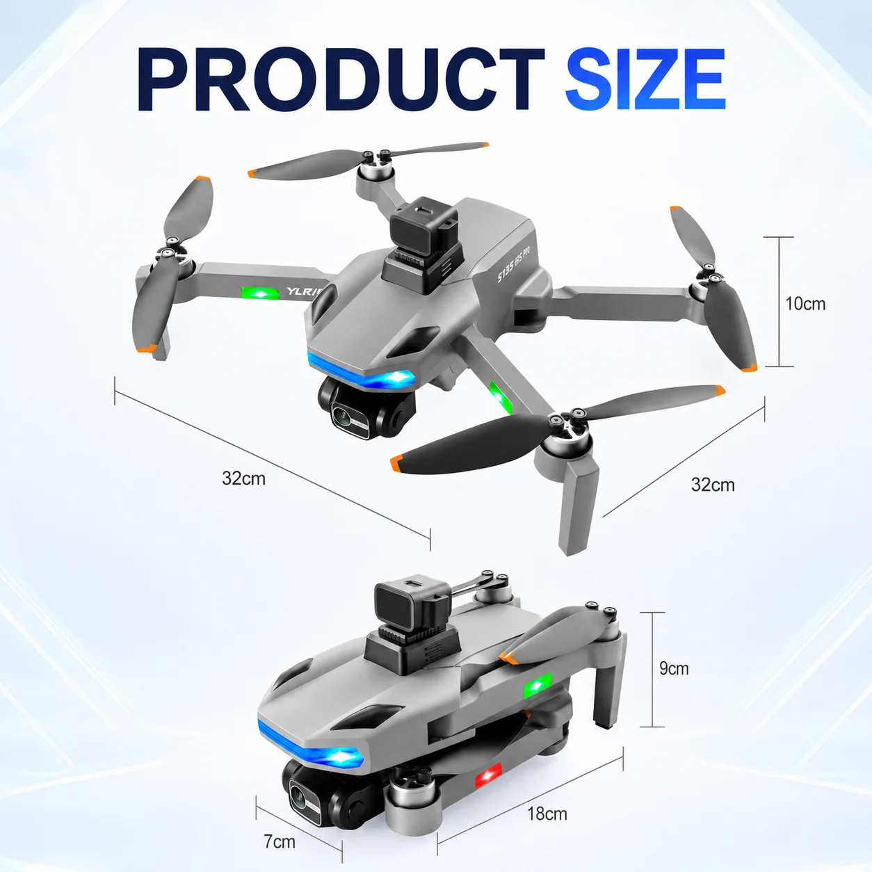 ZNLYRION S135 EIS PRO GPS Drone 8K HD Dual Camera 3-Axis Gimbal 360° Obstacle Avoidance Brushless Motor 5G FPV RC Quadcopter