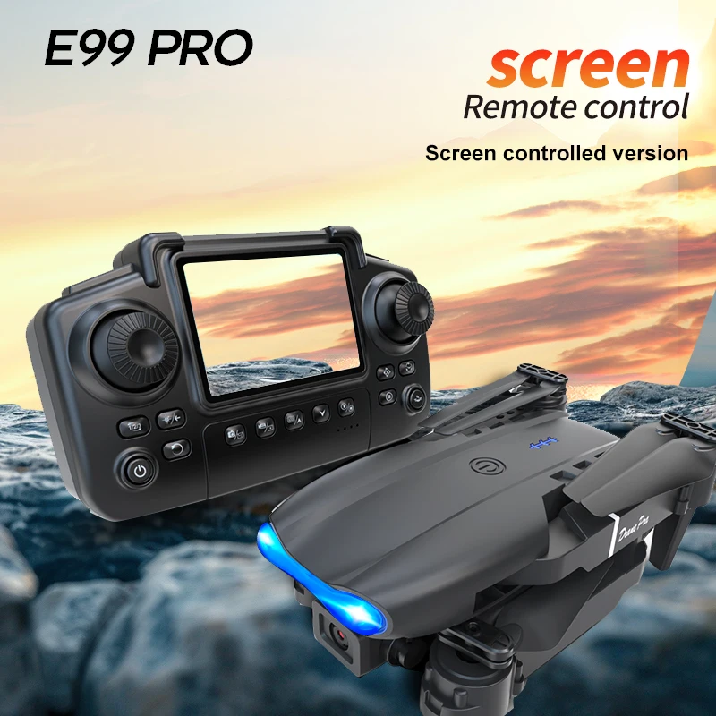ZNLYRION RC Drone 4K Dual Camera E99 PRO Optical Flow Obstacle Avoidance Foldable FPV Quadcopter Toy for Beginners