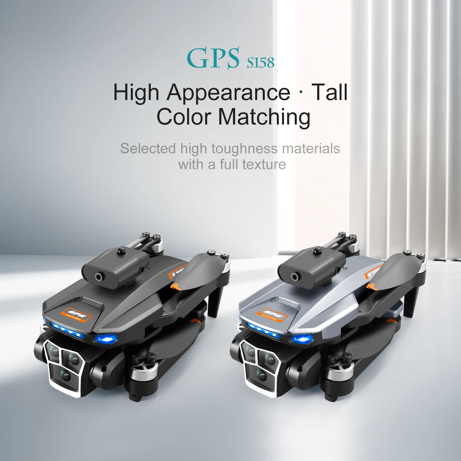 S158 GPS Drone with Triple Camera, 360° Obstacle Avoidance, Brushless Motor, 5G Image Transmission, and Auto Return Home