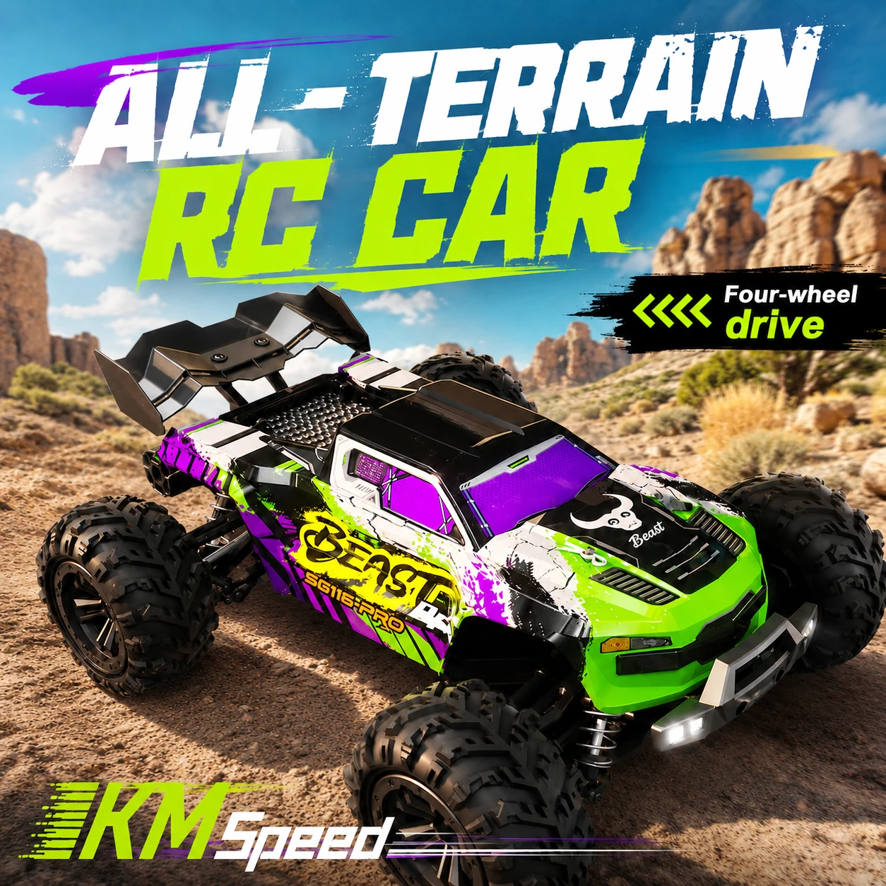 ZNLYRION RC Monster Truck Buggy 1:16 4 Wheel Drive Off-Road SG116MAX PRO Vehicle Optional Brushless Motor Anti-Slip Tire Remote Control Racing Truck