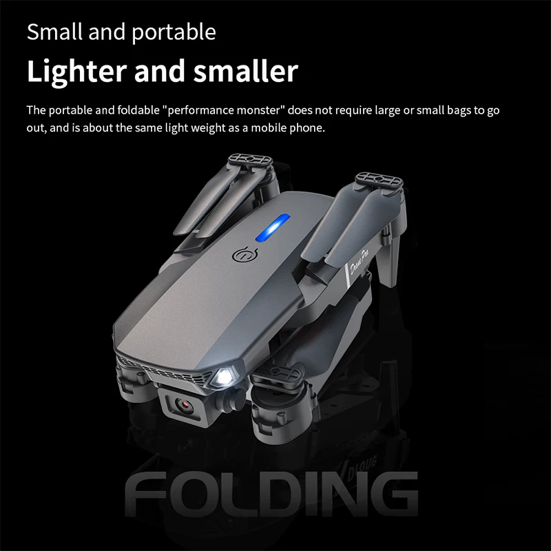ZNLYRION E88 Pro RC Drone with 4K Dual Camera 15Mins Battery Life Altitude Hold and Foldable Design Perfect for Indoor & Outdoor Use