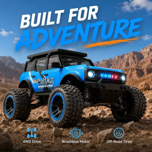 ZNLYRION SG201MAX PRO RC Monster Truck 4WD Brushless 1:20 Scale 55KM/H 2.4G Remote Control Off-Road Car with LED Lights for Boys and Adults