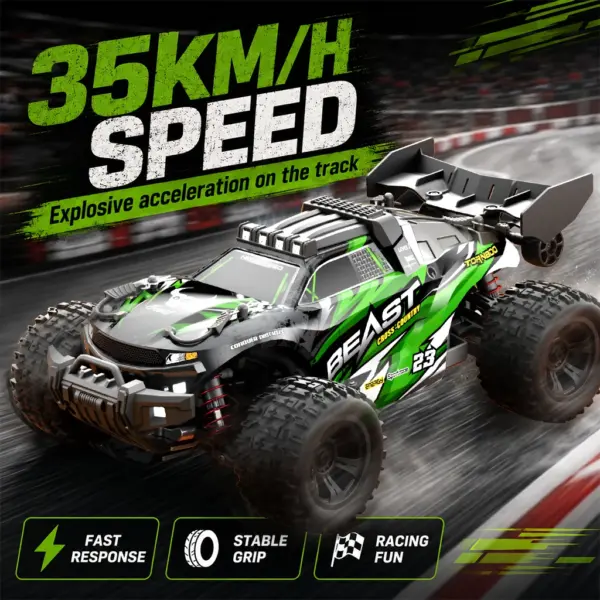 ZNLYRION 4WD All Terrain RC Off-Road Truck 35KM/H Fast RC Buggy With Reinforced Metal Chassis LED Front Light Independent Shock Absorber RC Hobby Car