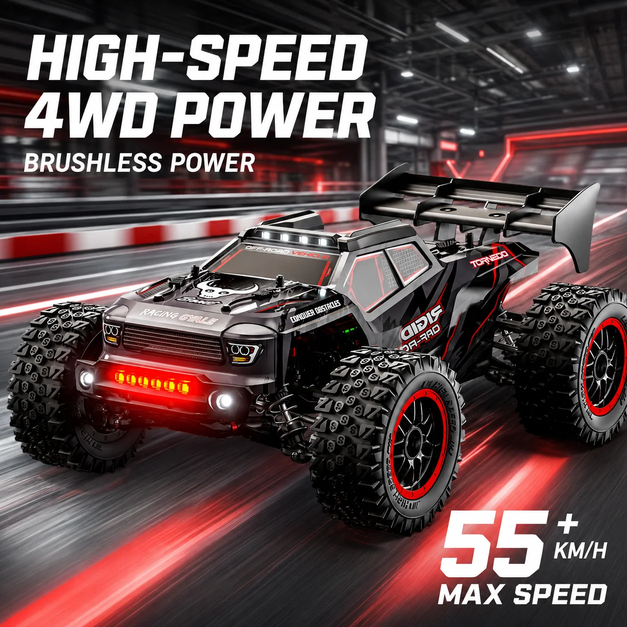 ZNLYRION SG316MAX Brushless RC Off Road Truck 55+KM/H 4WD All Metal Differential Chassis 2.4G Full Proportional Remote Control RC Buggy With LED Light Hobby Car