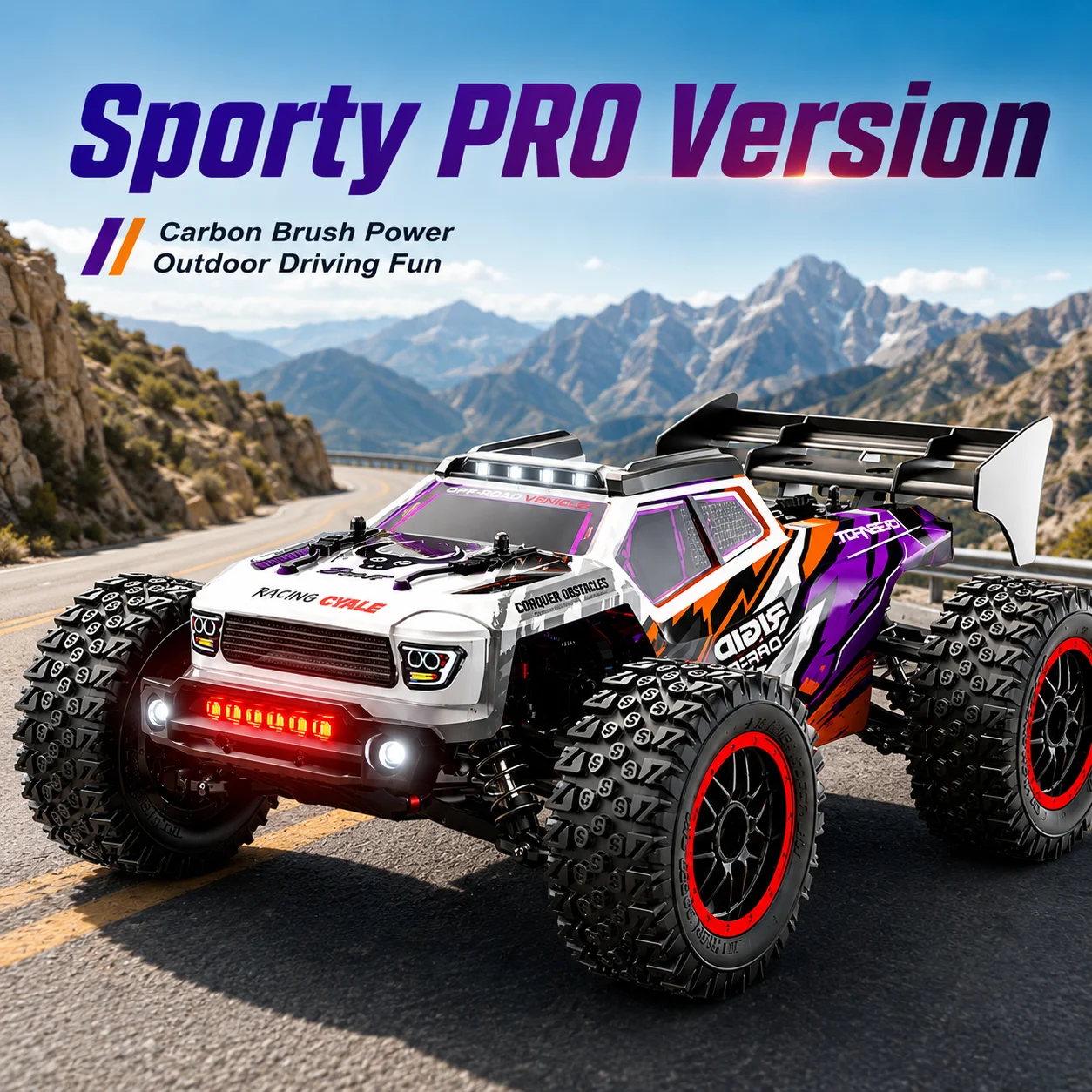 ZNLYRION SG316MAX PRO Brushless RC Off Road Truck 55+KM/H 4WD All Metal Differential Chassis 2.4G Full Proportional Remote Control RC Buggy With LED Light Hobby Car