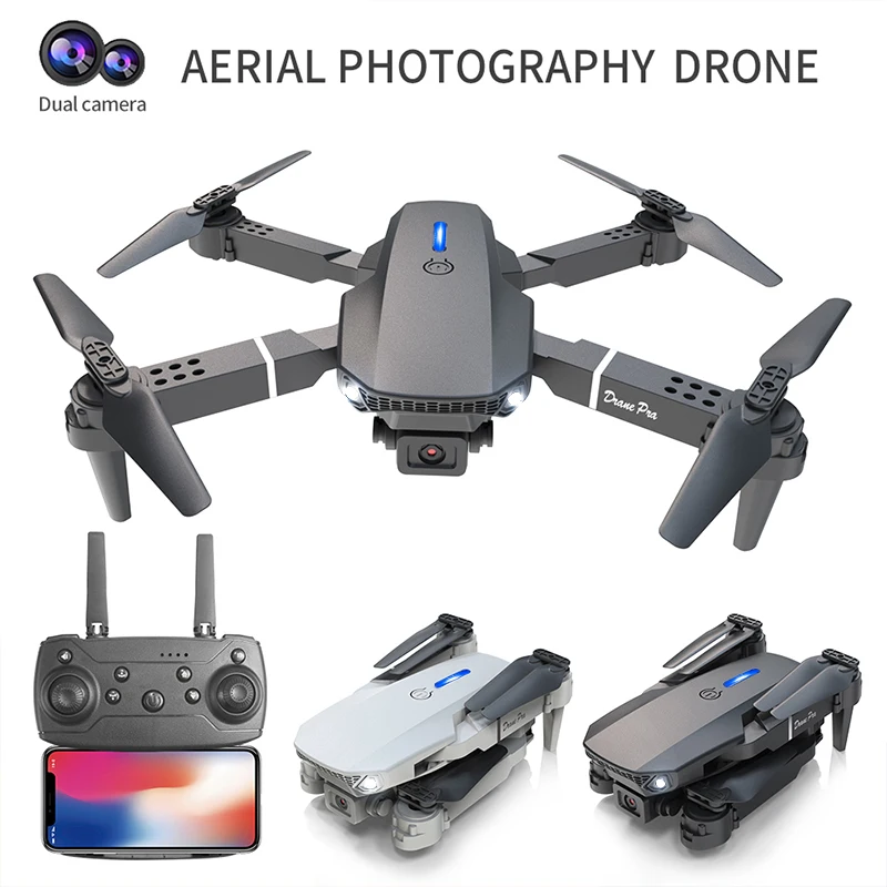 ZNLYRION 4K Dual Camera FPV Drone E88 Pro 15Mins Flight Time Foldable Quadcopter with Altitude Hold Headless Mode One-Key Takeoff/Landing