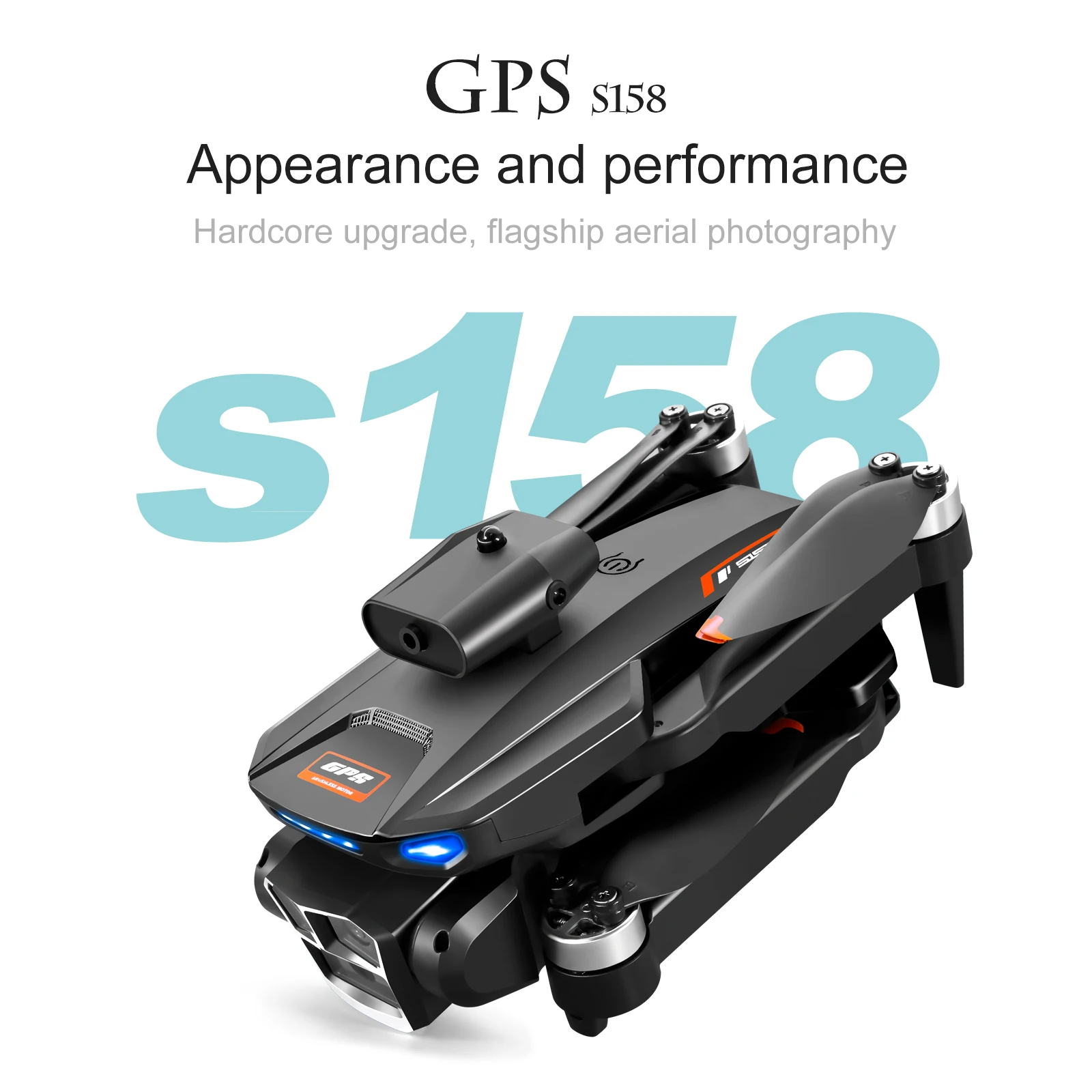 S158 GPS Drone with Triple Camera, 360° Obstacle Avoidance, Brushless Motor, 5G Image Transmission, and Auto Return Home