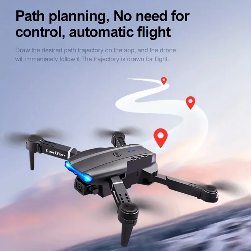 ZNLYRION Foldable RC Drone with Dual HD Camera Optical Flow Positioning Obstacle Avoidance FPV WIFI APP Control One Key Return 360° Flip Quadcopter Toy for Beginners