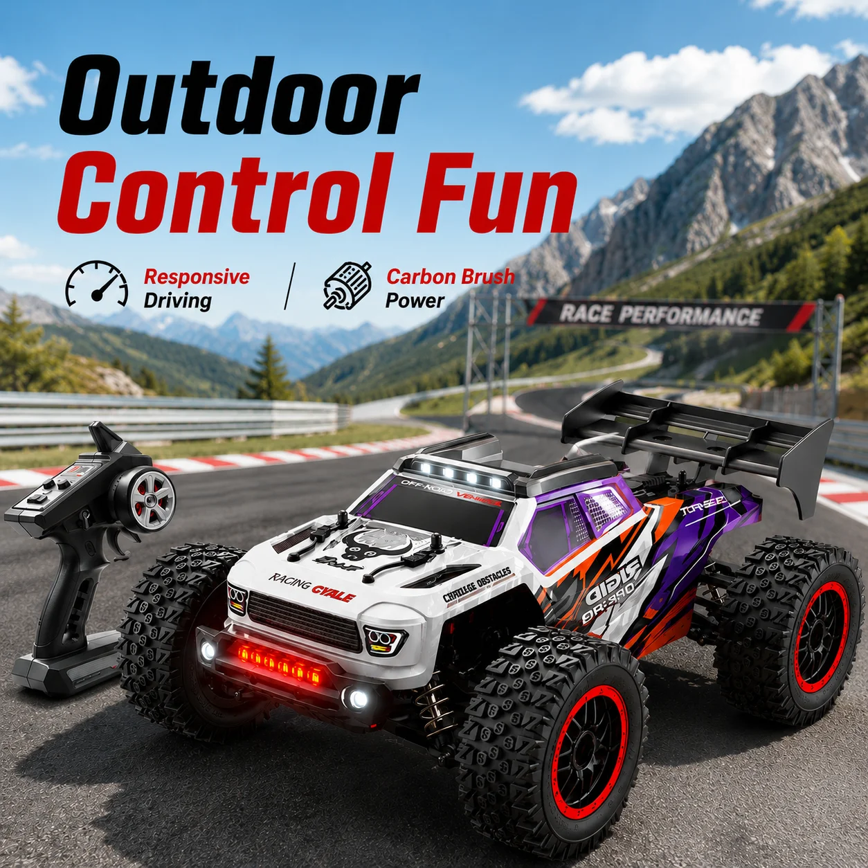 ZNLYRION SG316MAX PRO Brushless RC Off Road Truck 55+KM/H 4WD All Metal Differential Chassis 2.4G Full Proportional Remote Control RC Buggy With LED Light Hobby Car