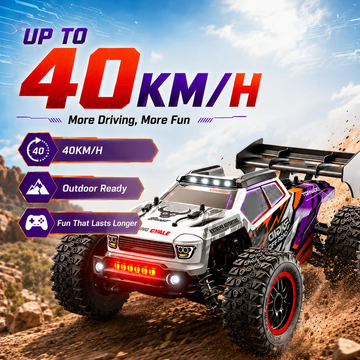 ZNLYRION RC Truck SG316MAX PRO High Speed Brushless Full Metal Gear Differential 2.4Ghz 300M Remote Distance LED Headlight Big Foot RC Car For Adult Hobby