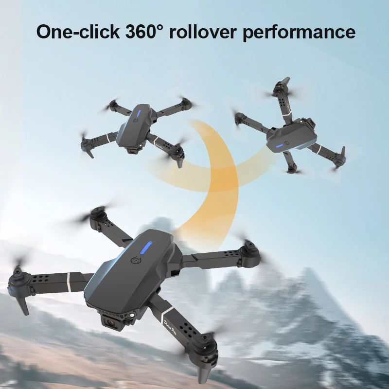 ZNLYRION E88 Pro 4K HD Dual Camera Drone Foldable Design Smart Hover 2.4G Remote Control Drone with LED Light for Beginners Kids Adults