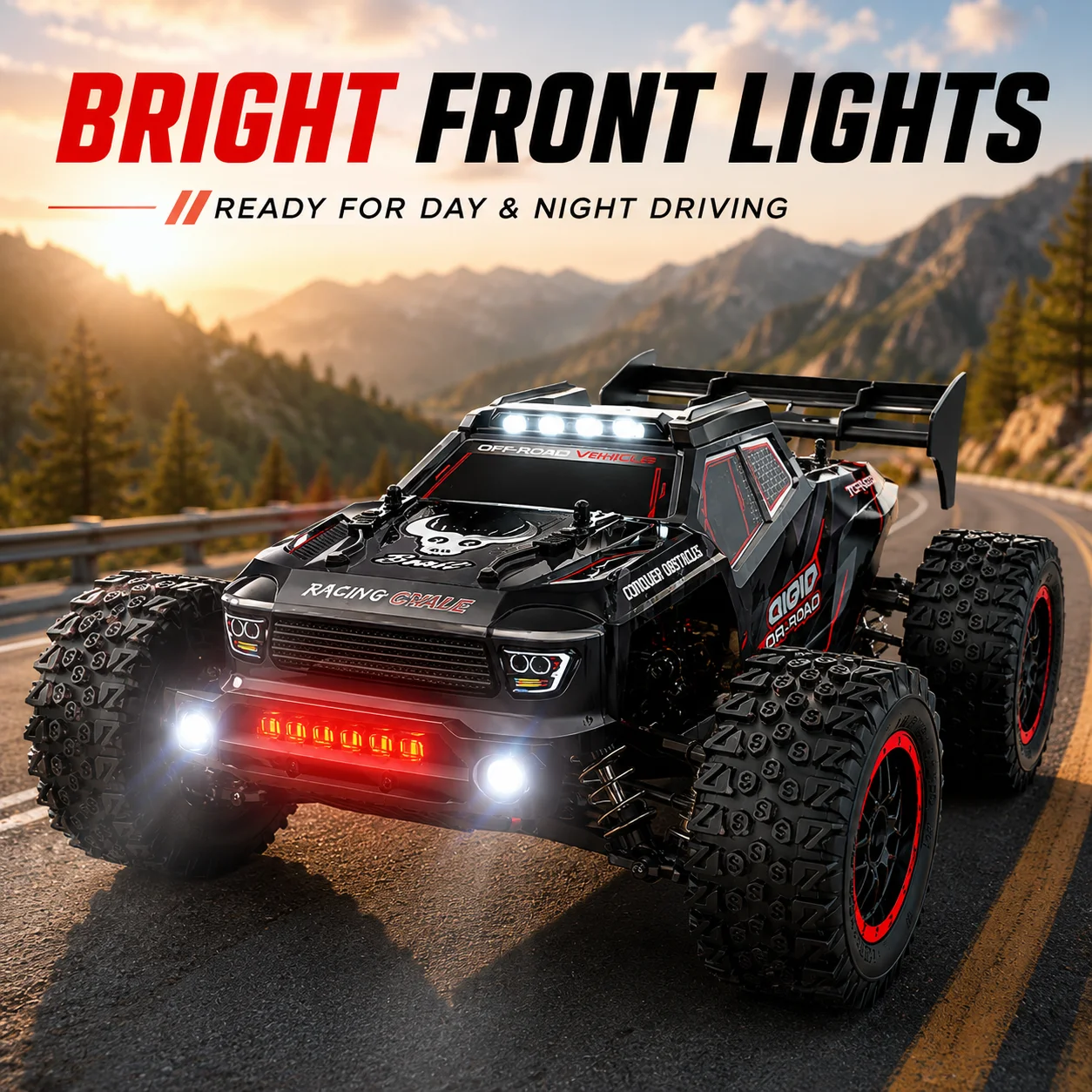 ZNLYRION SG316MAX Brushless RC Off Road Truck 55+KM/H 4WD All Metal Differential Chassis 2.4G Full Proportional Remote Control RC Buggy With LED Light Hobby Car