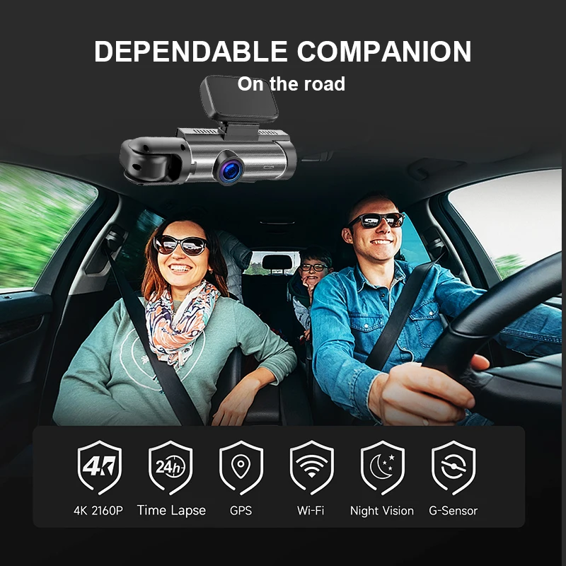 ZNLYRION 3 Channel Dash Cam FHD 1080P Front Inside Rear Triple Lens Car DVR Dashboard Camera Night Vision G-Sensor Loop Recording Motion Detection Car Dashcam