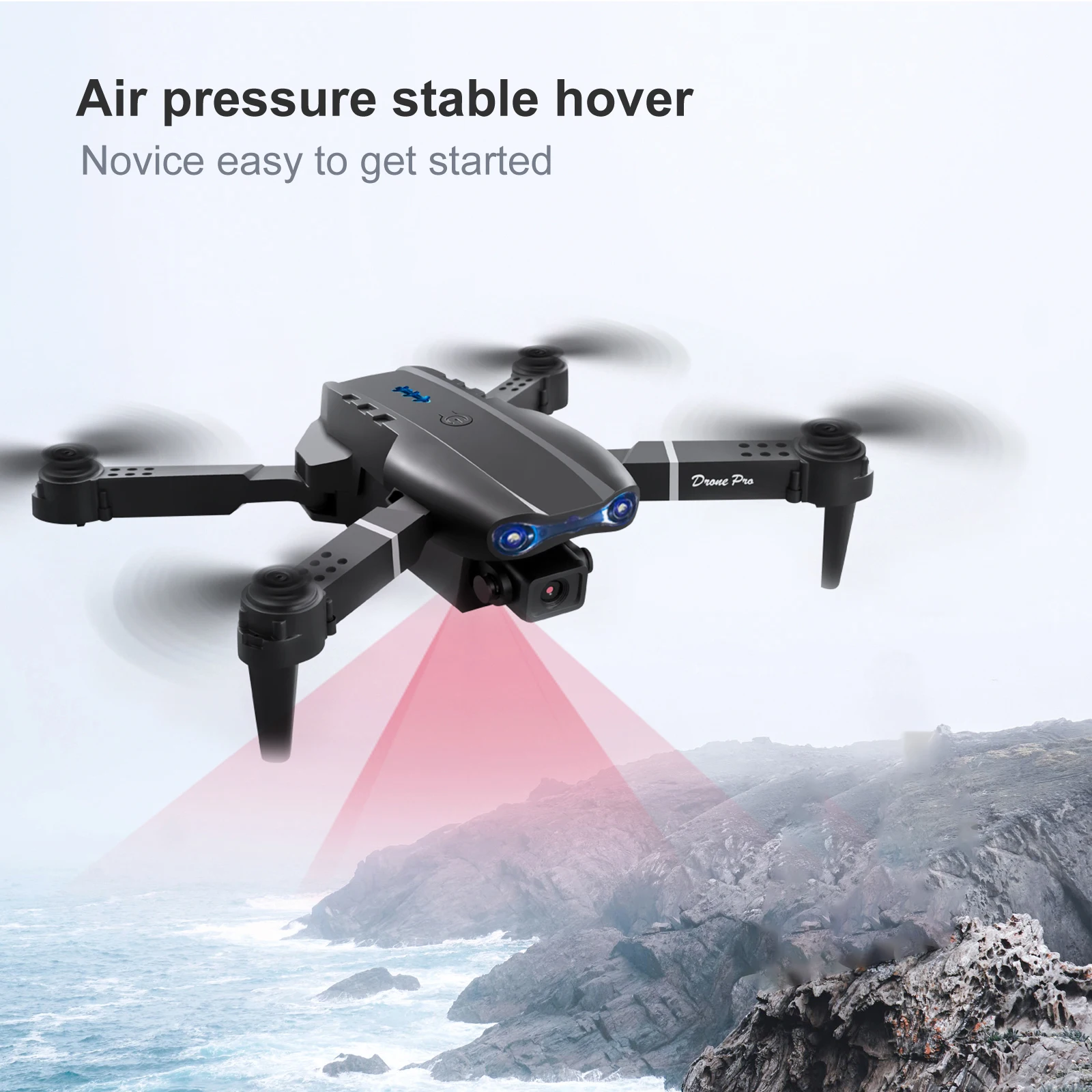 ZNLYRION Drone Toy Dual Camera FPV Drone Optical Flow Hover Foldable RC Quadcopter APP Path Flight Beginner Drone Toy